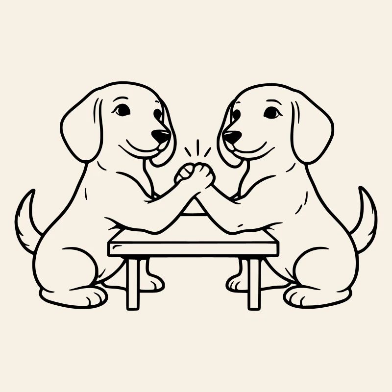 Teckel Bras de fer Bras de fer