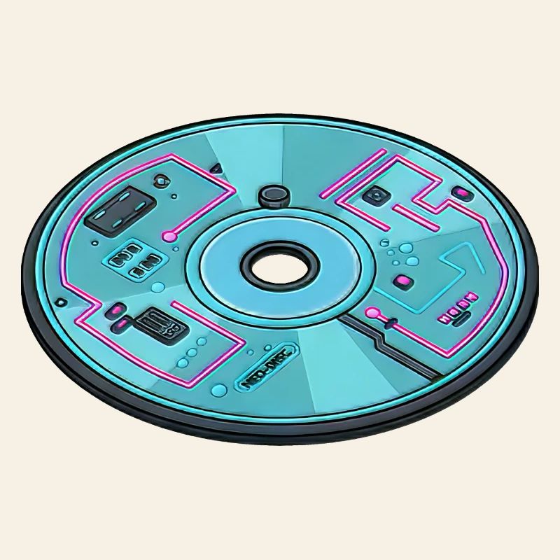 Digitale Zukunft Computer 90er Retro Design
