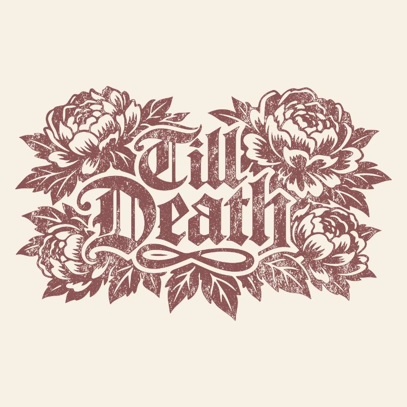 Till Death Florale Gothic | Valentins Tag