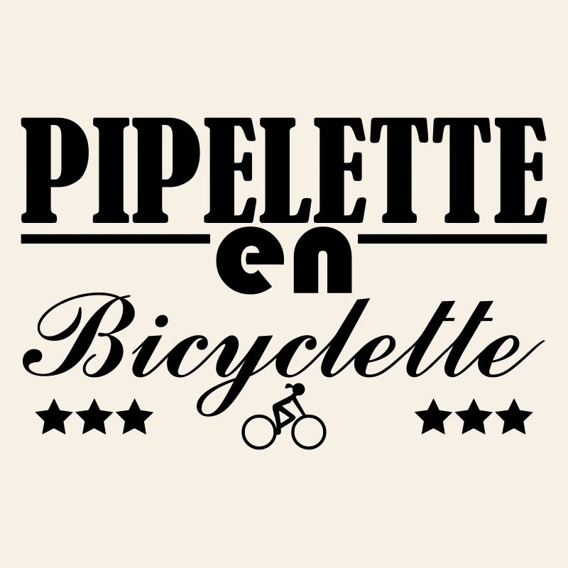 Pipelette on a bicycle