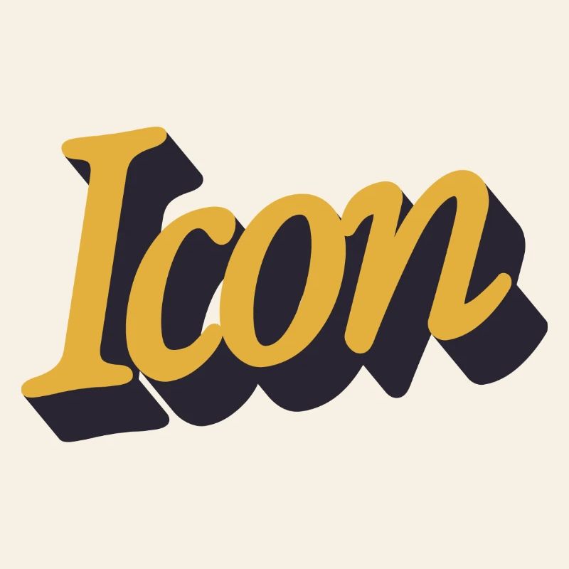 Retro Icon Schriftlogo