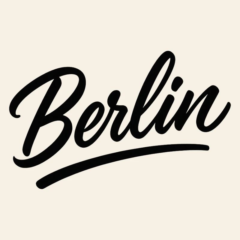 Berlin Schriftzug im Script-Stil