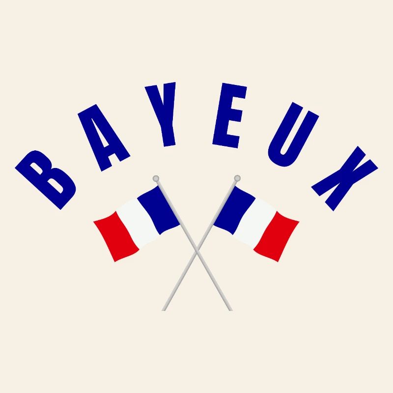 Drapeaux français croisés de Bayeux Emblèmes