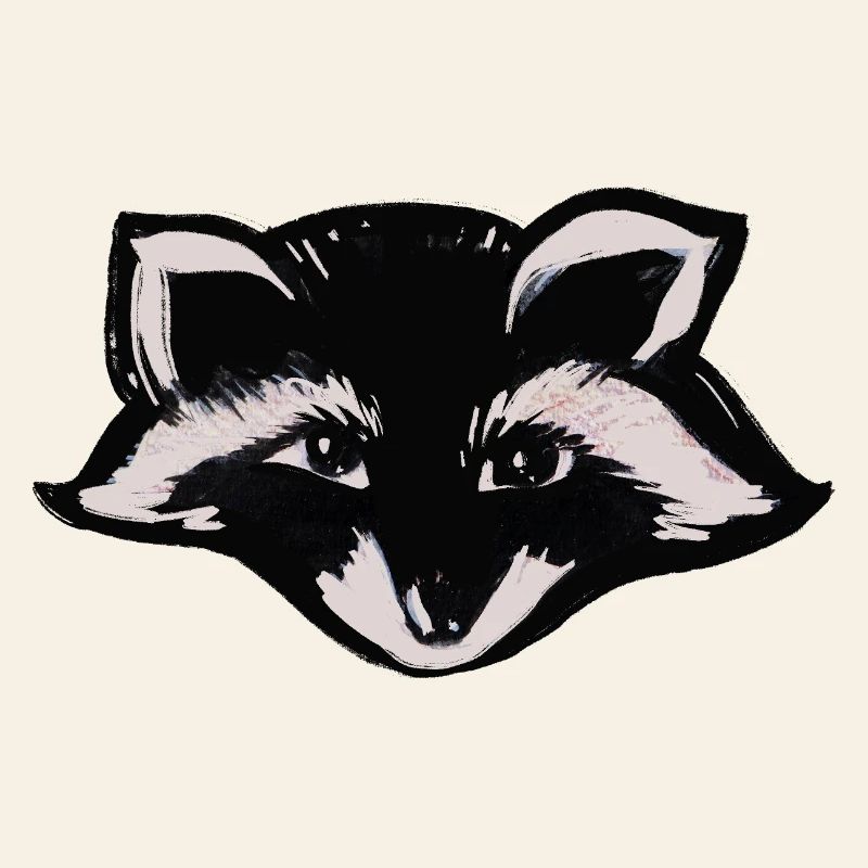 Midnight Raccoon Head