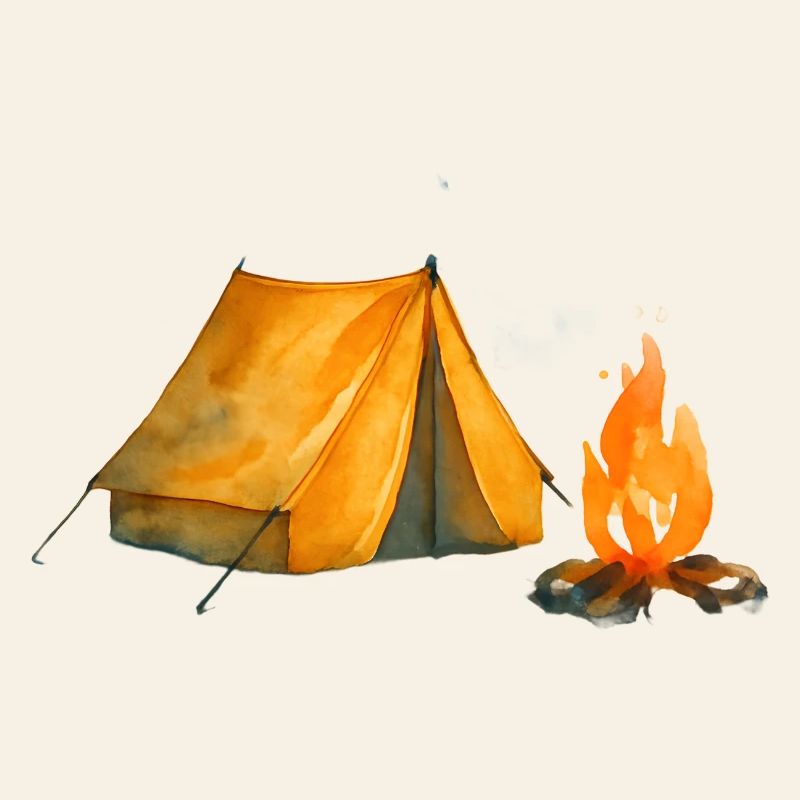 Camp Adventure Tent & Fire