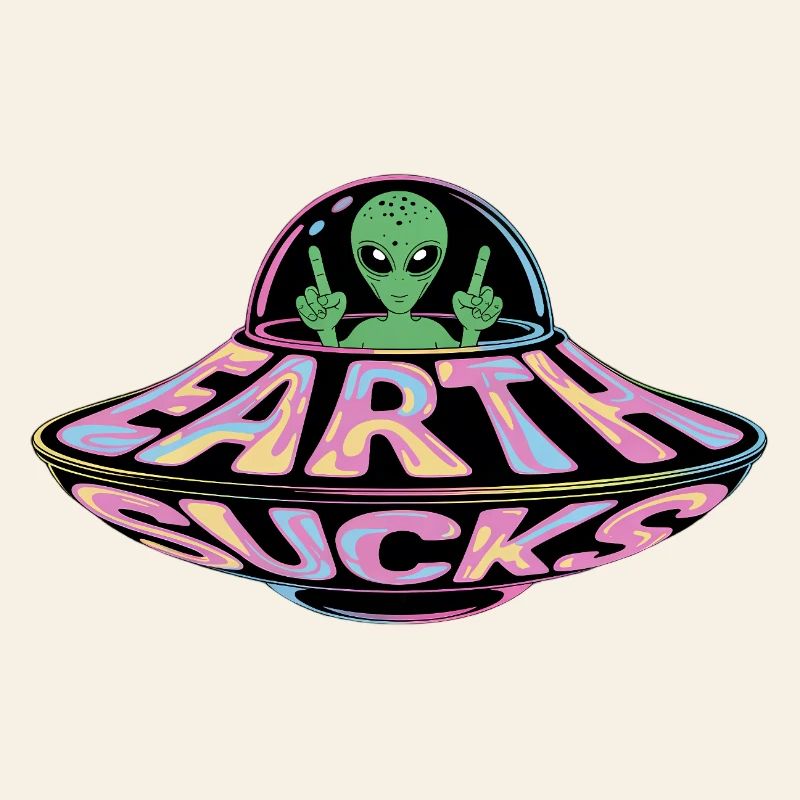 Néon OVNI Terre Suce Extraterrestre, Erde