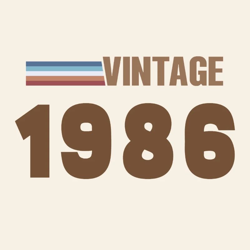 T-Shirt 40 Ans 1986 Script Manuscrit