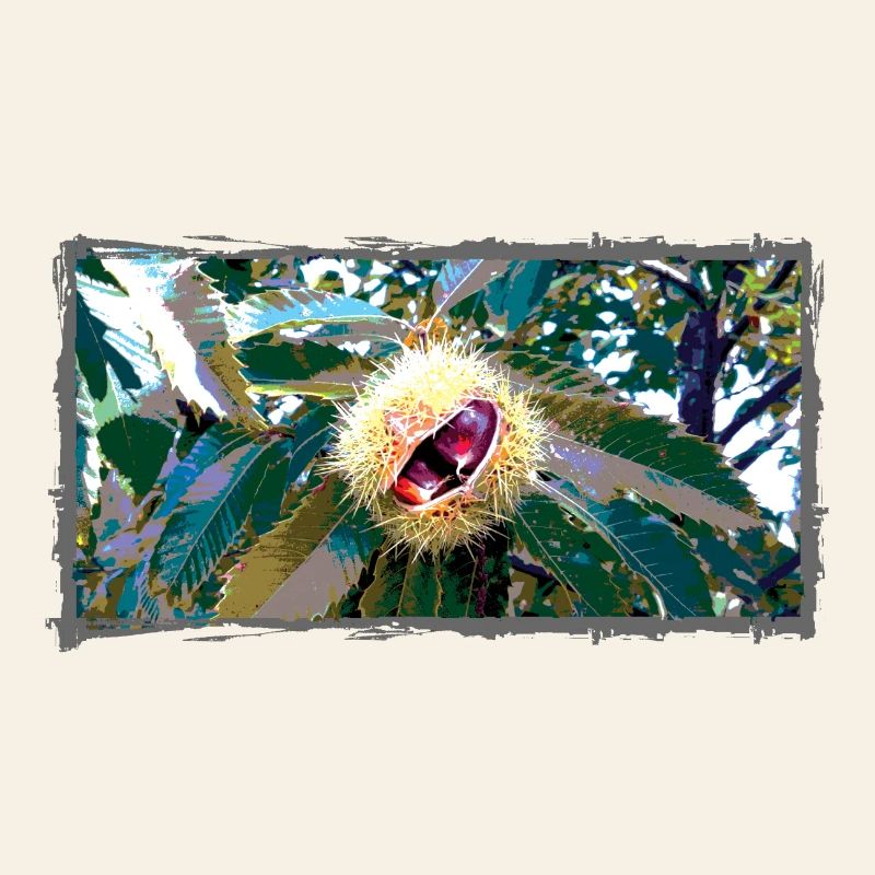 Chestnut in pointed leaf design