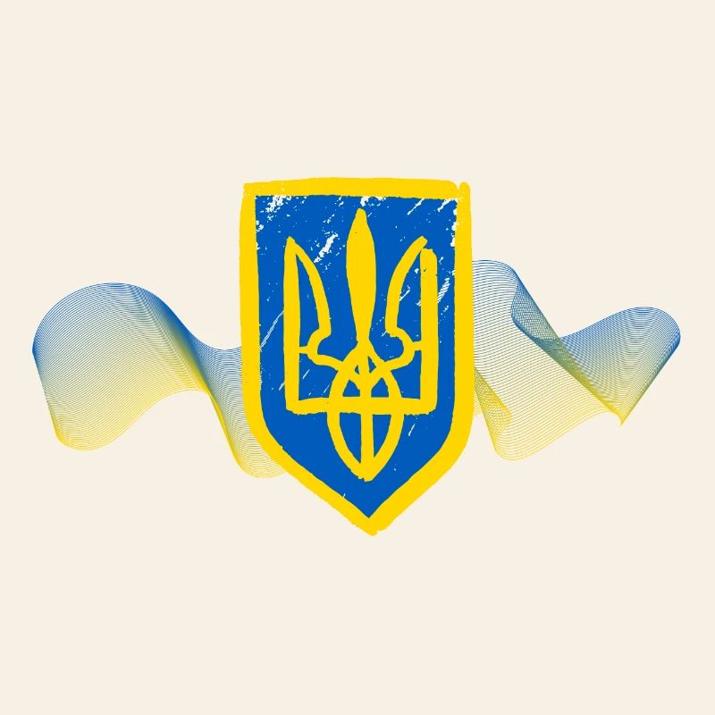 Ukrainisches Dreizack-Emblem-Design