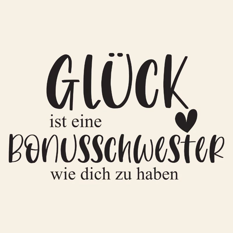 Bonusschwester Glück Geschenk Schwester Danke