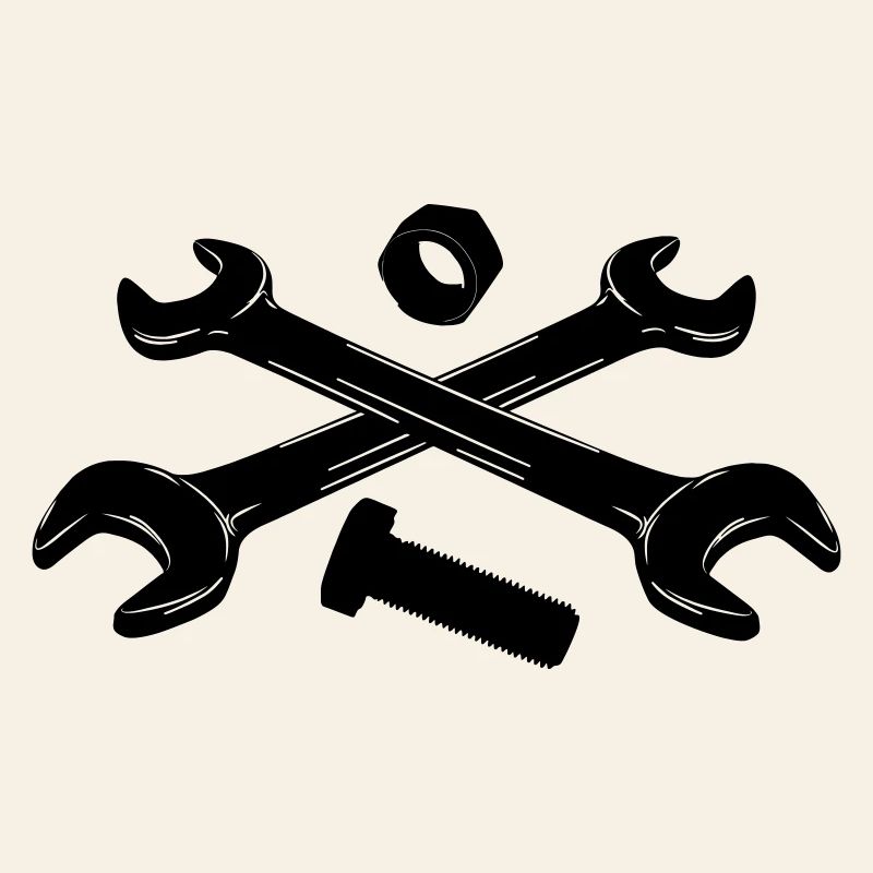 Tools wrenches nut and bolt