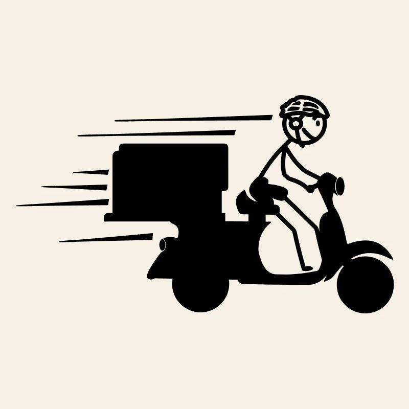 Scooter-Paket oder Piza-Bestellungen Lieferung