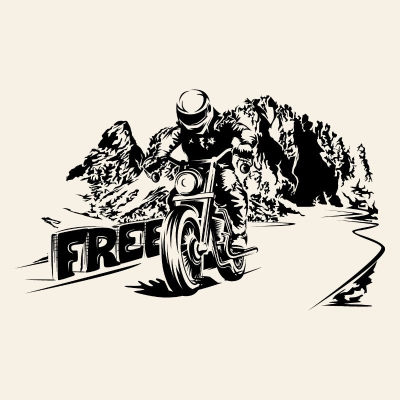 Motorbike Free Mountains Dolomites Biker Symbol Logo