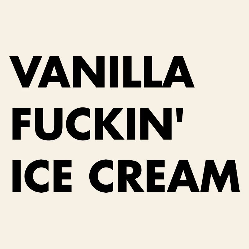 Vanille Eis - schwarzer Schriftzug