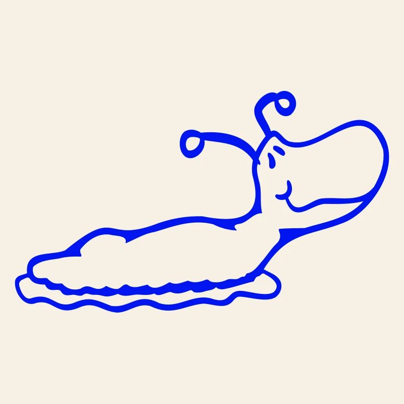 Slug snail without shell smiles