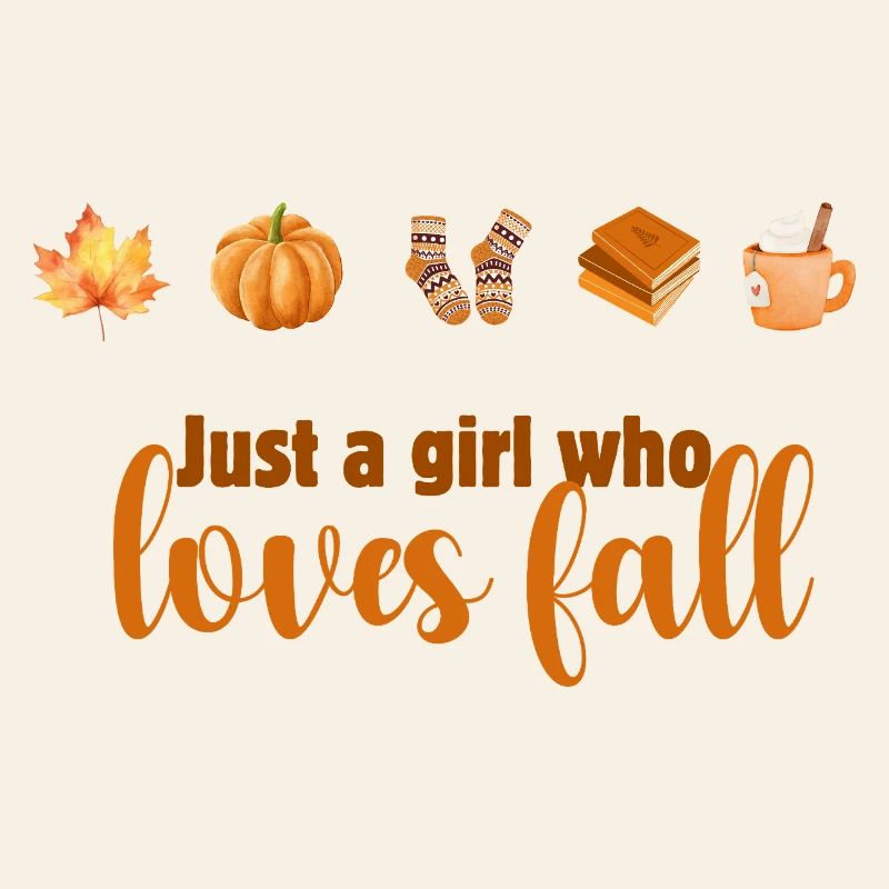 Herbstliebendes Mädchen Design, Fall Vibes