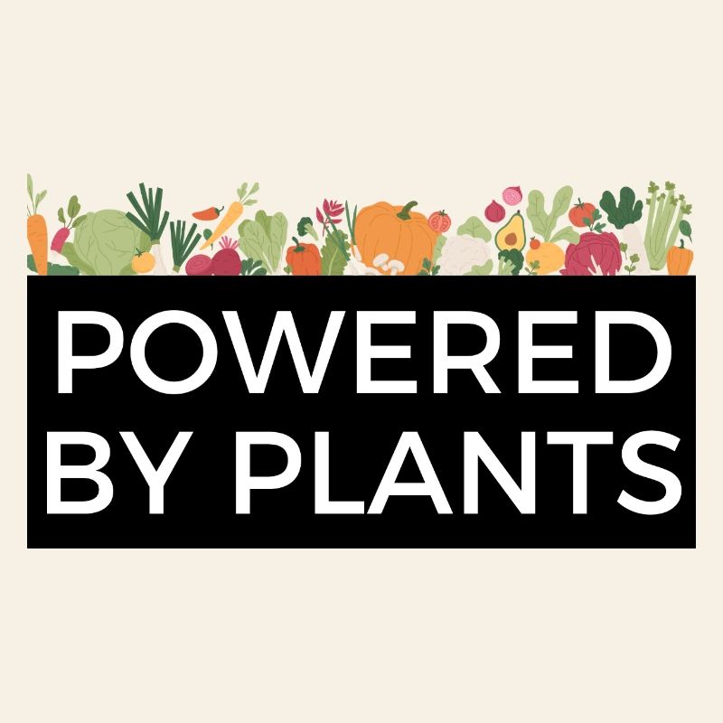 Powered by Plants Tee Design Veggie