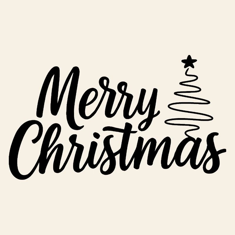 Letrage Joyeux Noël avec un Ba minimaliste