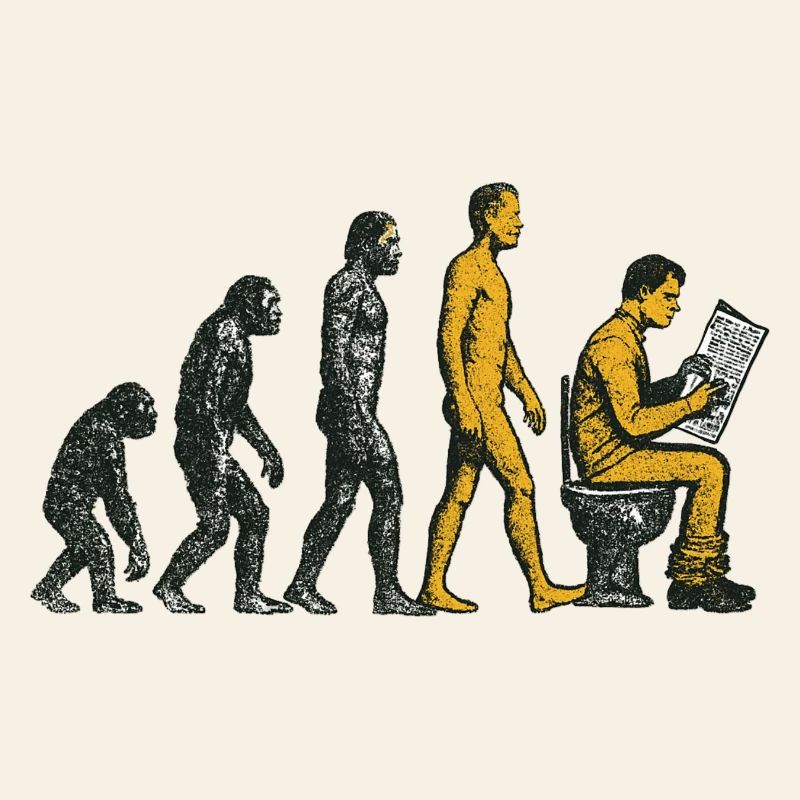 Evolution zum Klo-Mann Grunge Lustig