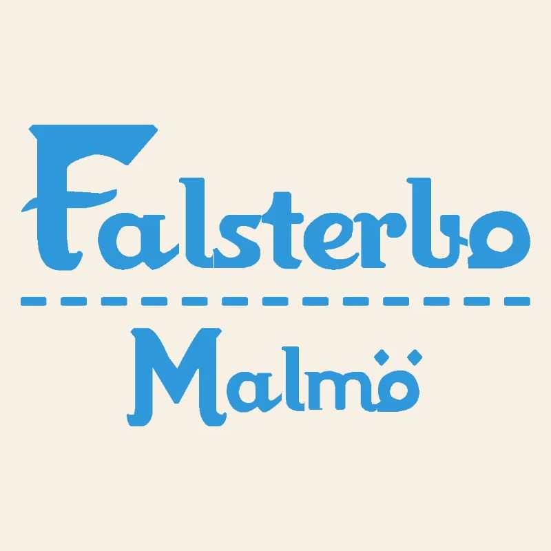 Centrum Malmö – Blue Text Design
