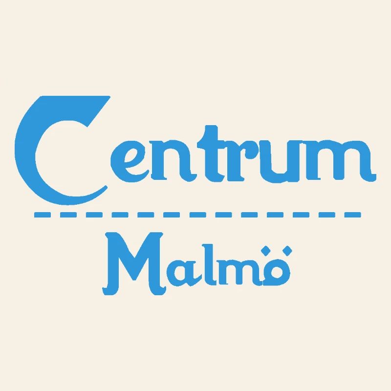 Centrum Malmö – Blue Text Design