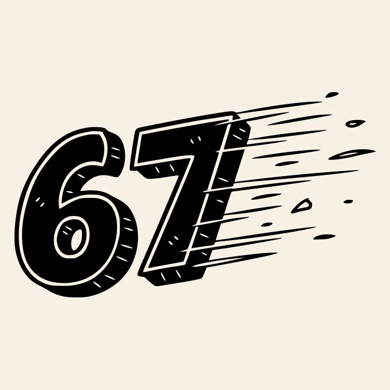 67 Meme Speedlines – Fast Comic Number
