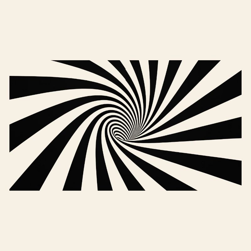 Hypnotische Schwarze Spirale