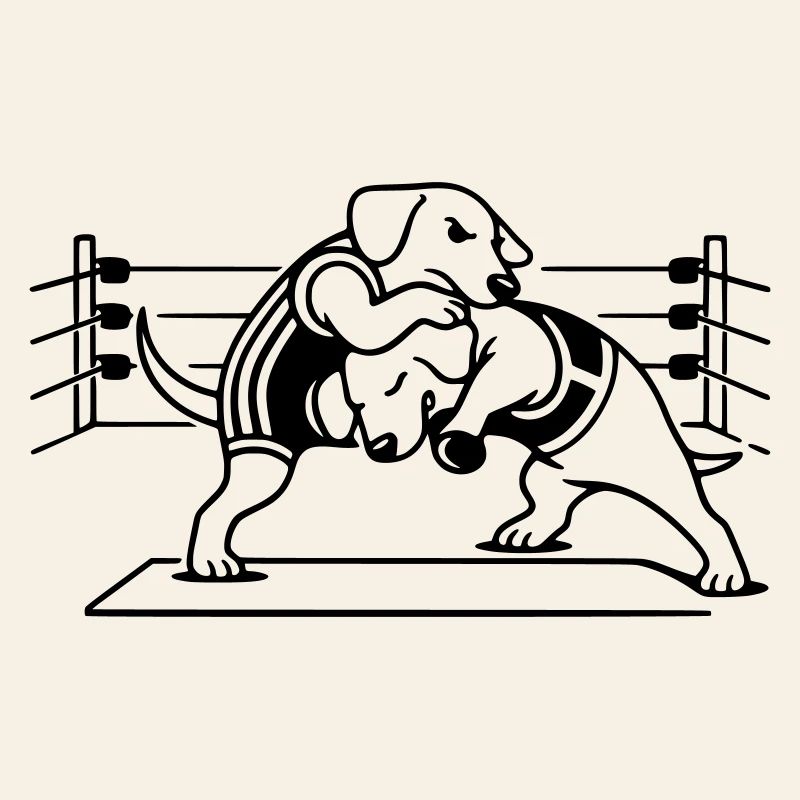 Wrestling Dog Dog