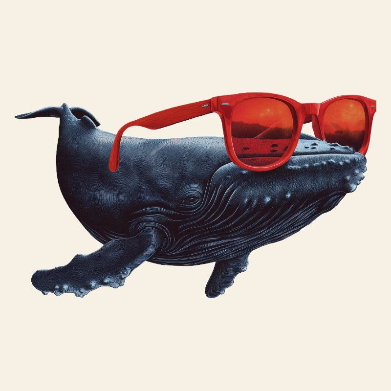 Wal mit Sonnenbrille
