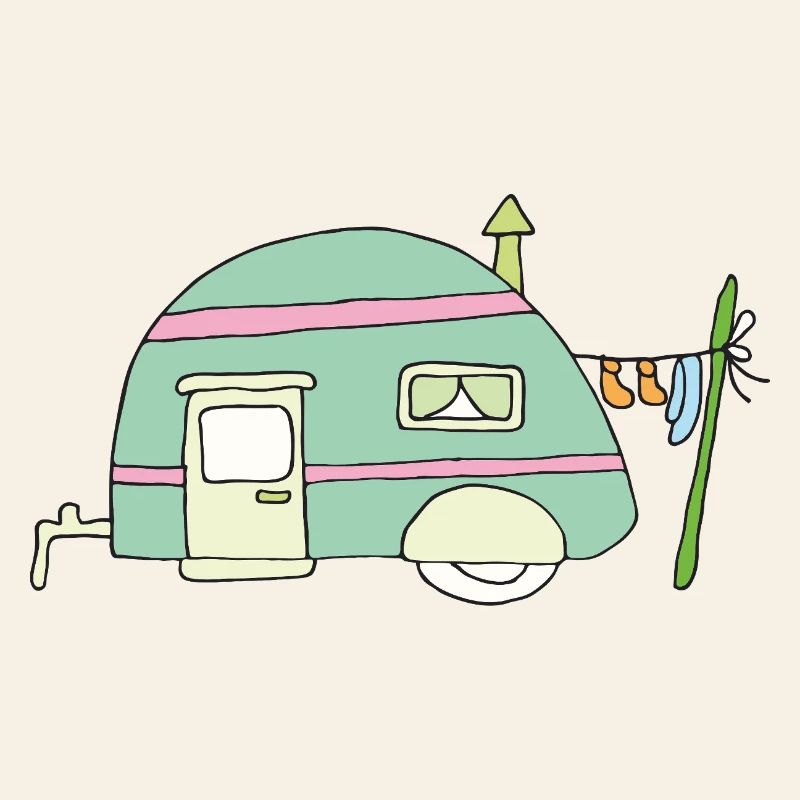 Rêve de camping-campeur pastel