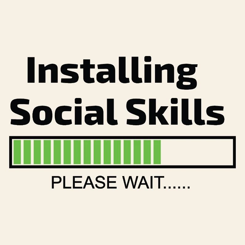 Computer installiert Social Skills Programmierer