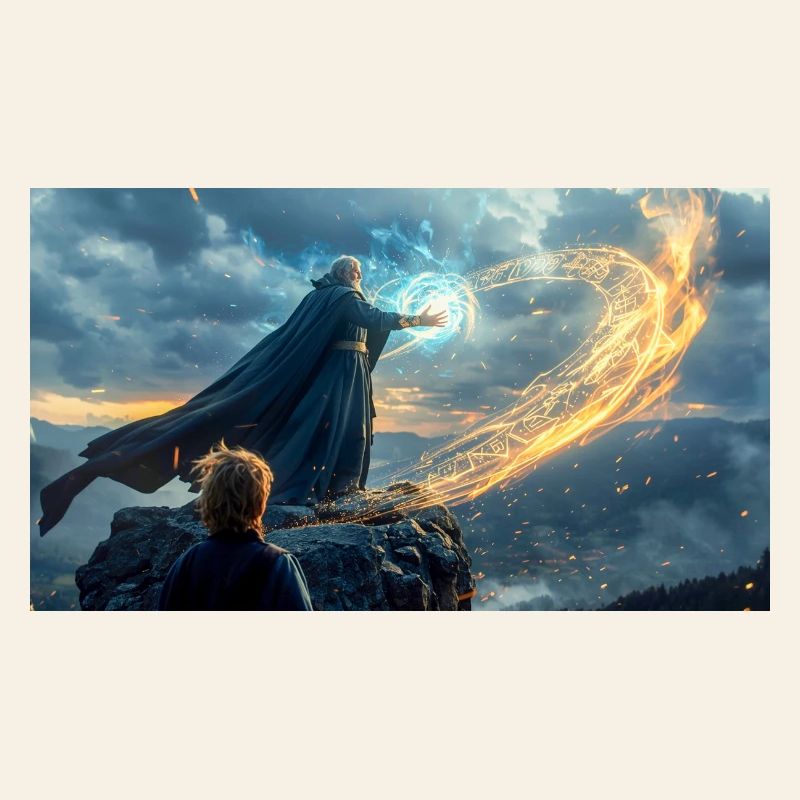 Merlin et Arthur dirigent les chevaliers