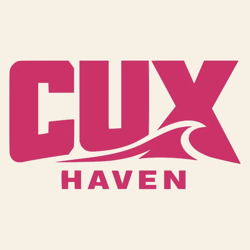 Cuxhaven Wave Logo Pink - CUX haven