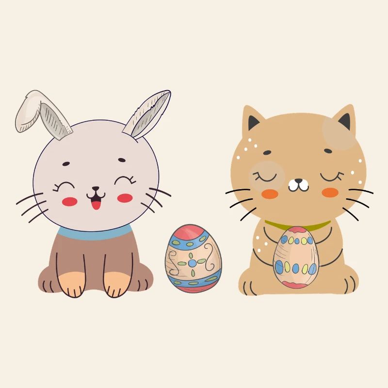 Pâques des chats mignons