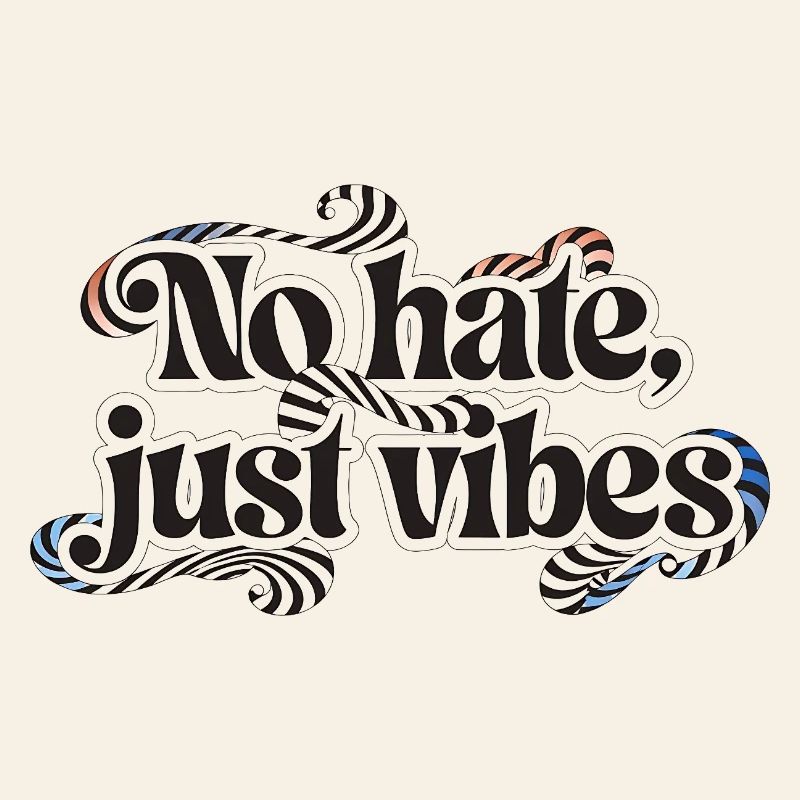 L’inscription « No hate, just vibes » dans un bauc
