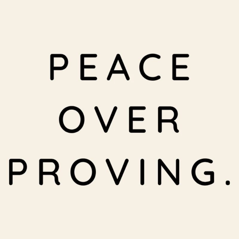 peace over proving