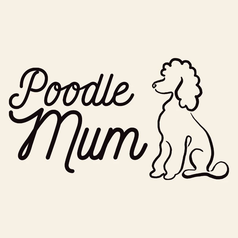 Pudel Mum Silhouette & Script