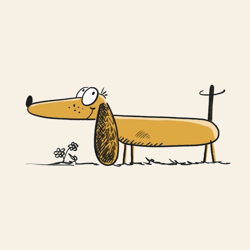 Funny Dachshund - Dachshund - Teckel - Comic
