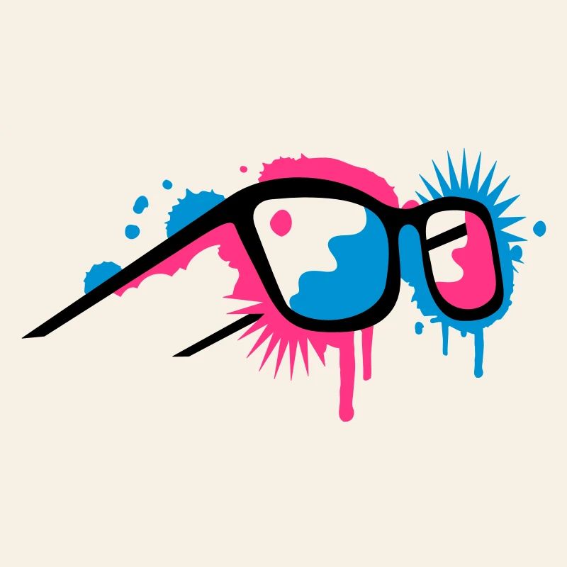 Lunettes 3D dans un style de graffiti