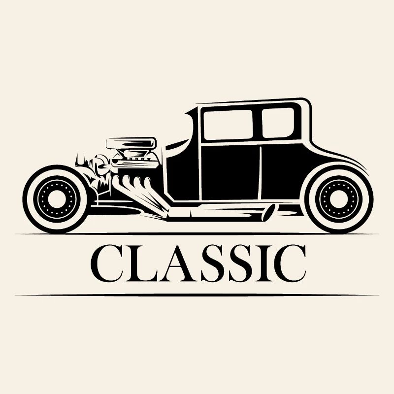Voitures classiques oldtimer illustration symbole graphique