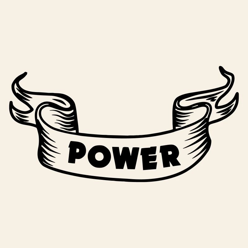 Banner text with the word power 'POWER'