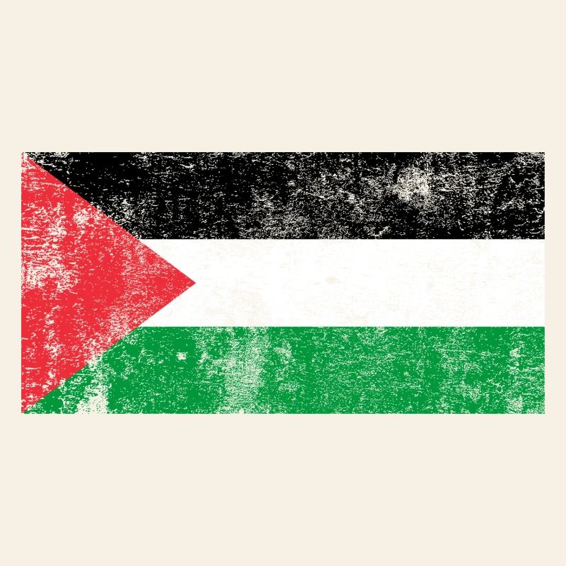 Drapeau de la Palestine drapeau Grunge Retro Vintage