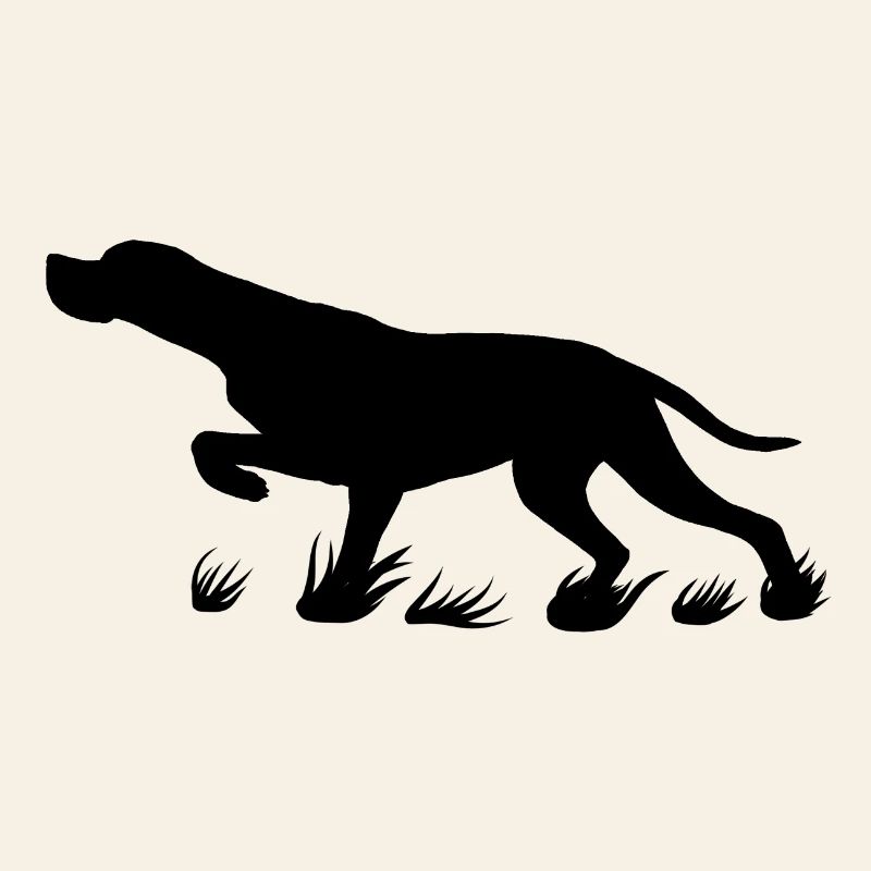 schwarzer Pointer vorstehend