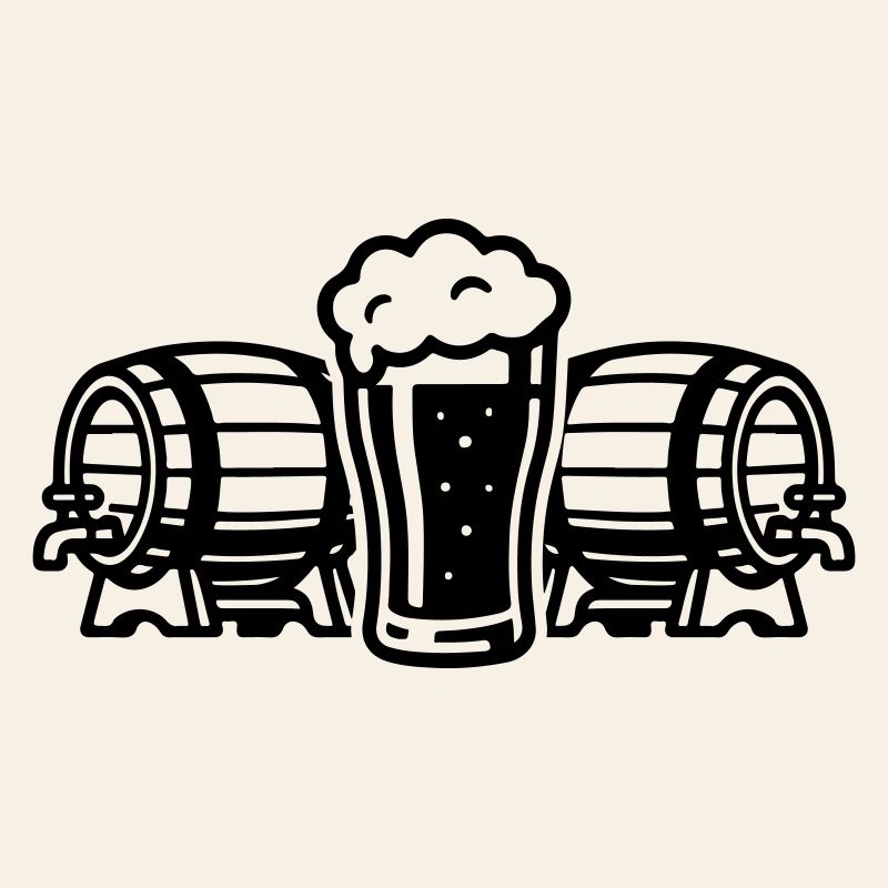 Bier Bierfass Bierglas