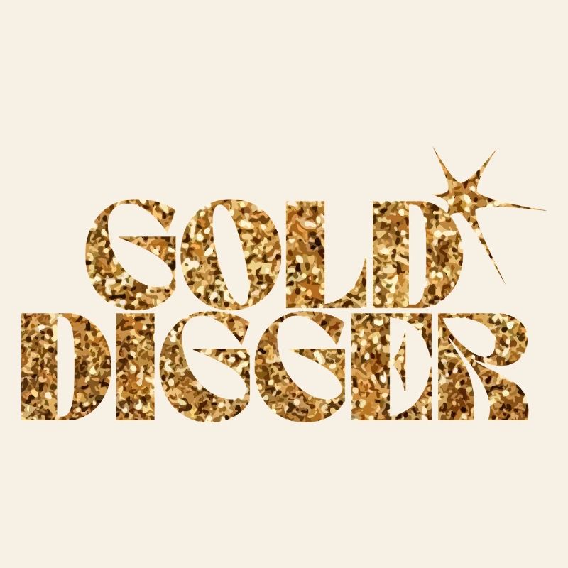 Gold Digger Glitter Text