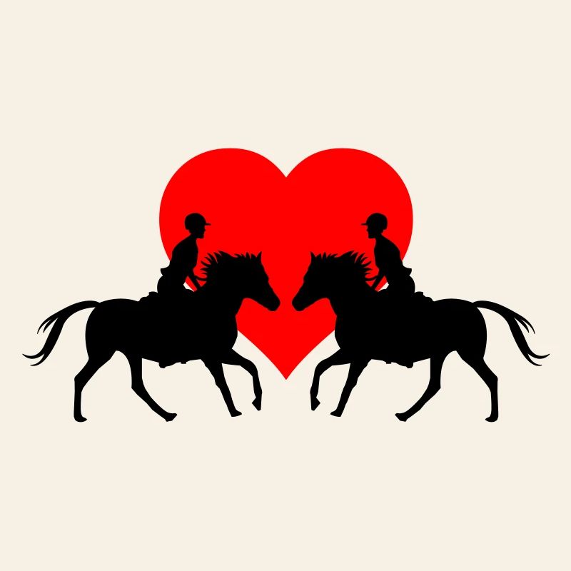 Cœur Cavalier Couples dans le Cœur