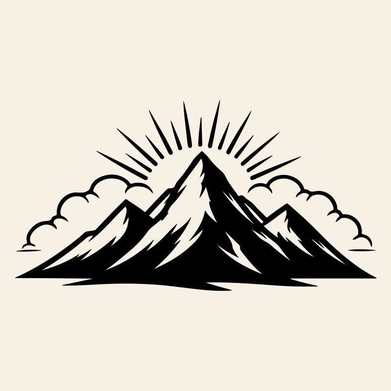 Mountains Clouds Peaks