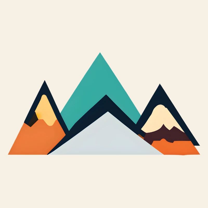 Minimalist Mountain Emblem | Mountains