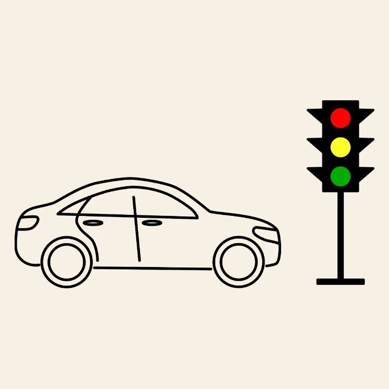 Ampel mit Auto