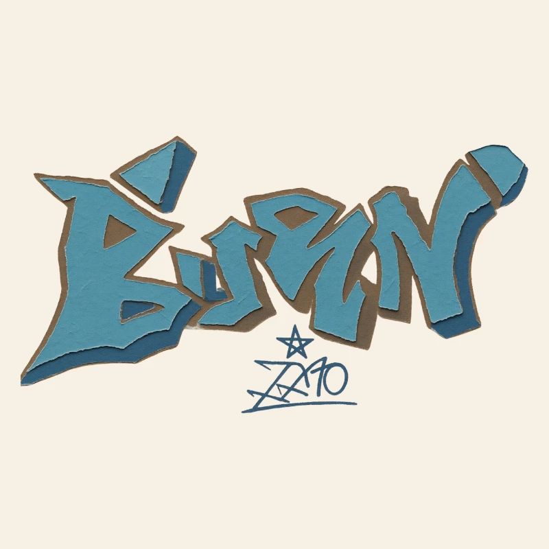 Contour bleu graffiti de Berlin